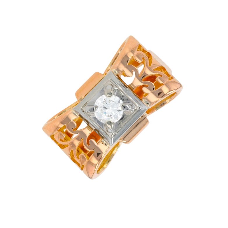 Bague vintage diamants 0.23 carat 2 ors 6.34g Comme neuf -  reconditionné disponible sur Gemme Les Bijoux